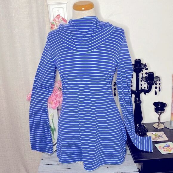 🌷 Columbia🌷 Omni Wick Advanced Evaporation Striped Long Hooded Top - Picture 2 of 9